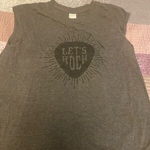 Ladies large dark gray tank top